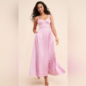 Aureta size Large Showstopper Midi Dress in lilac